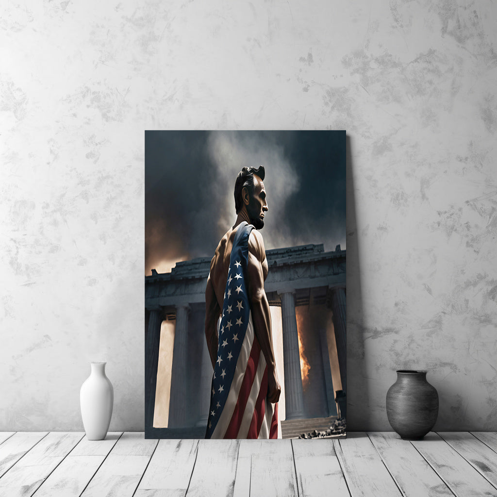 Abraham "Blue Steel" Lincoln (Canvas Print)