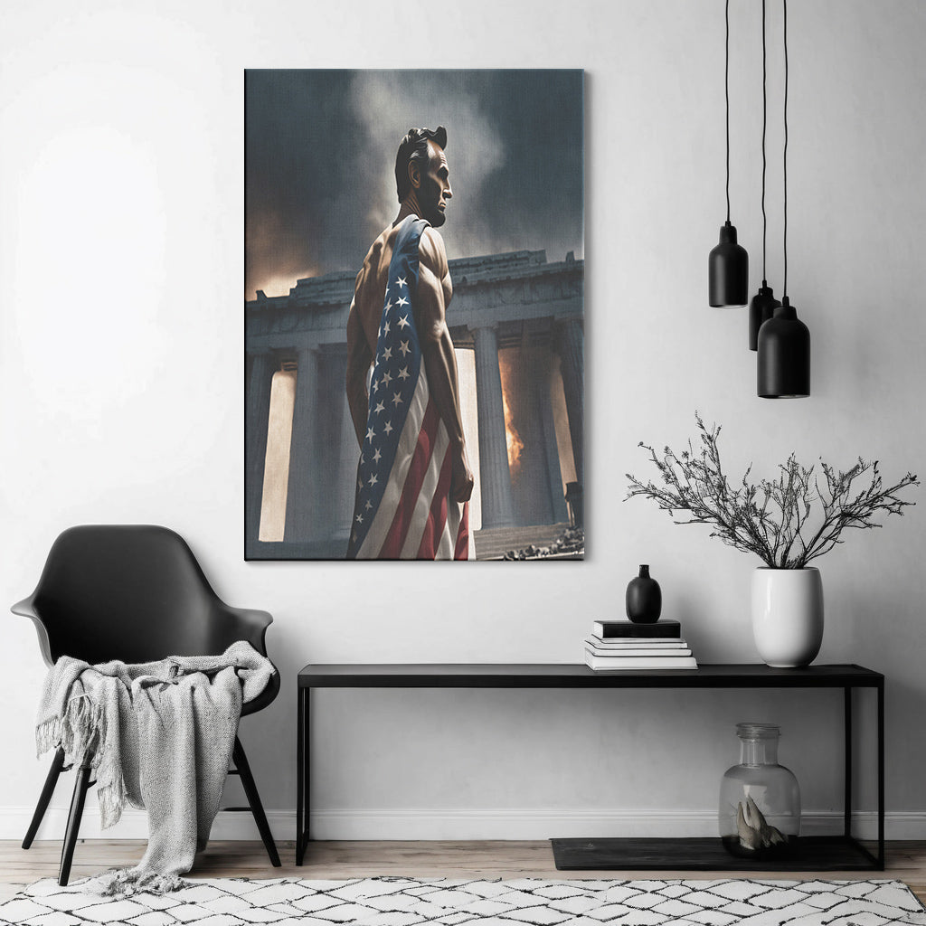 Abraham "Blue Steel" Lincoln (Canvas Print)