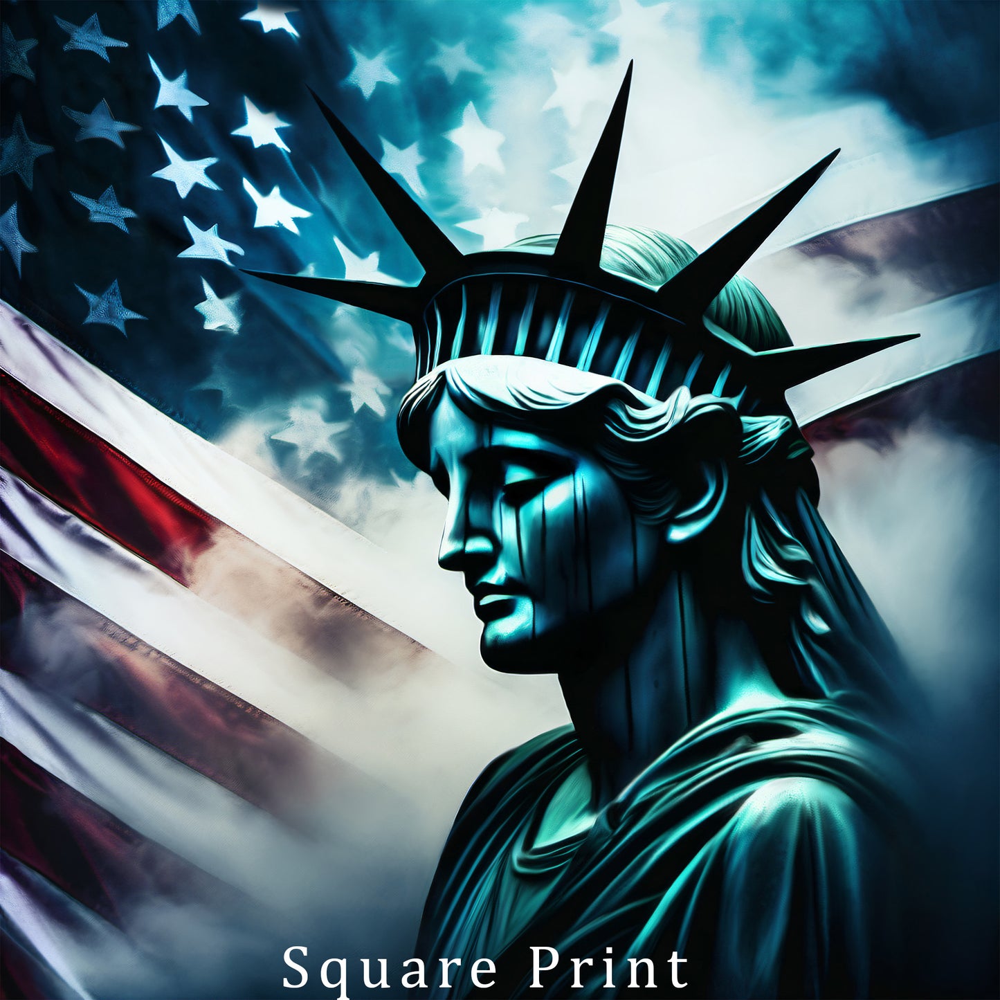 Lady Liberty Of Sorrow (Framed Canvas)