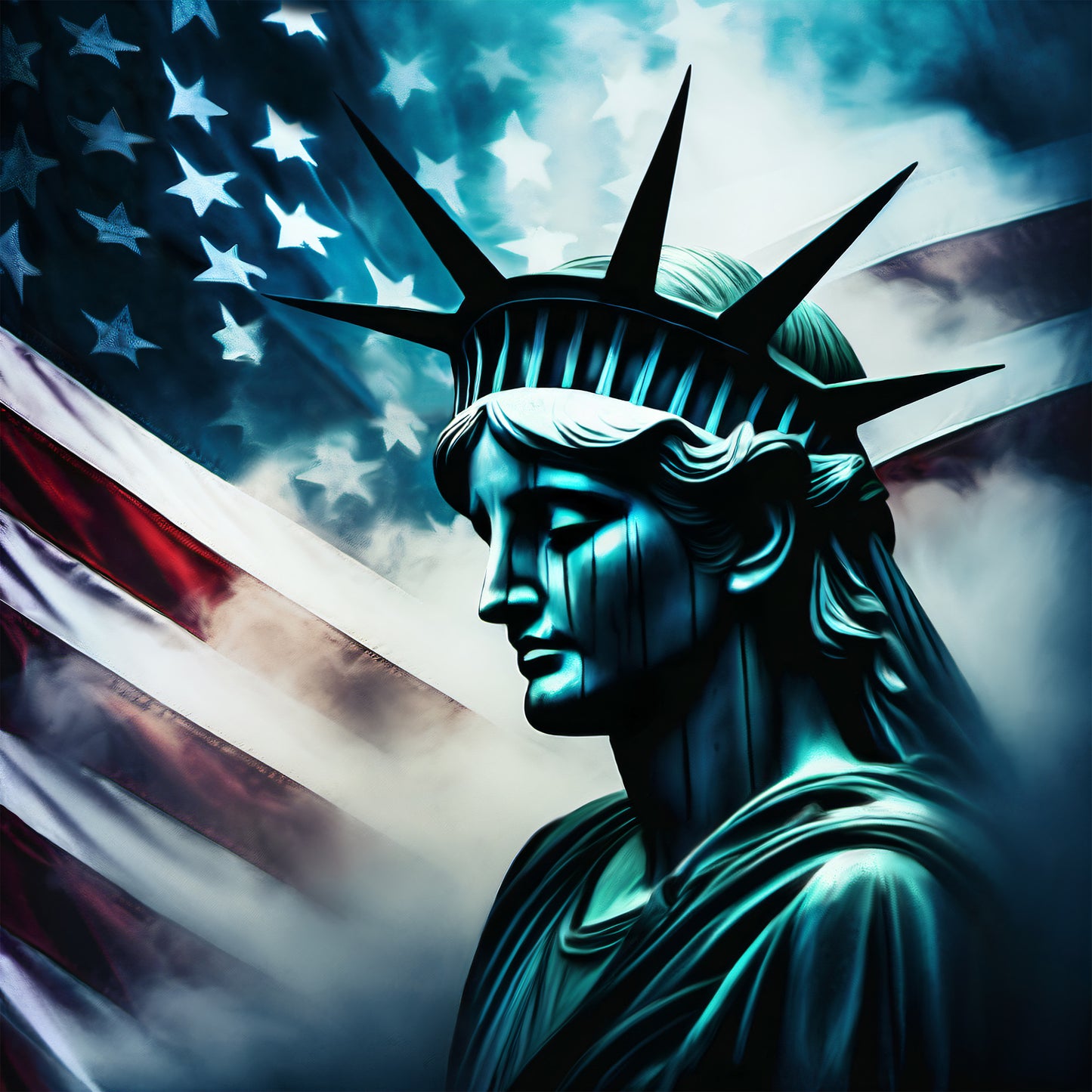 Lady Liberty Of Sorrow (Framed Art)