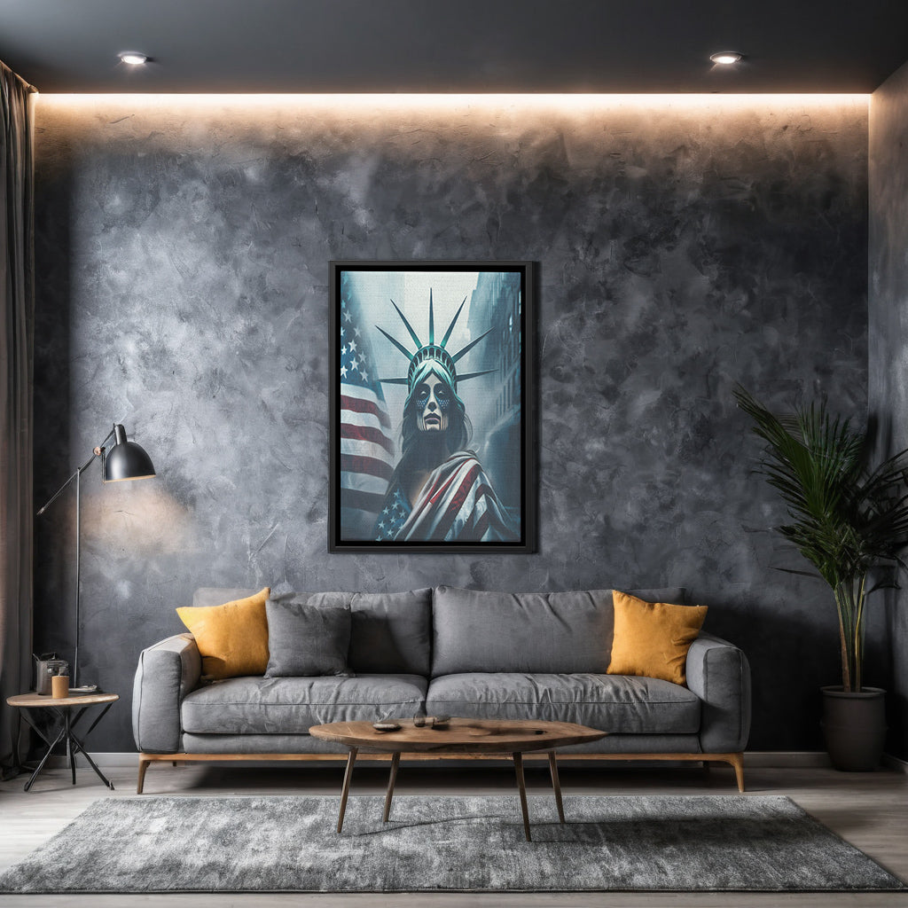 Lady "The Native" Liberty (Framed Canvas)