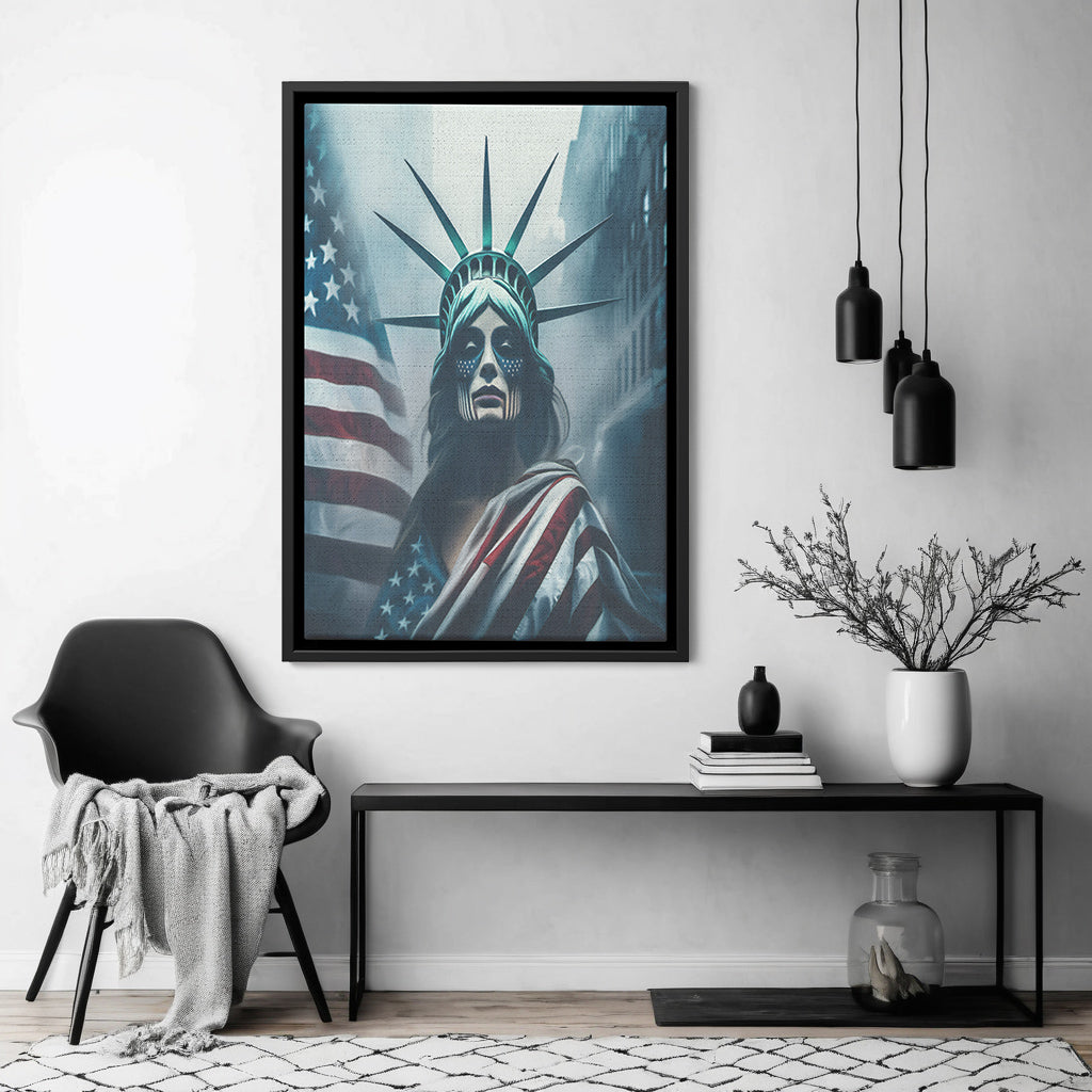 Lady "The Native" Liberty (Framed Canvas)