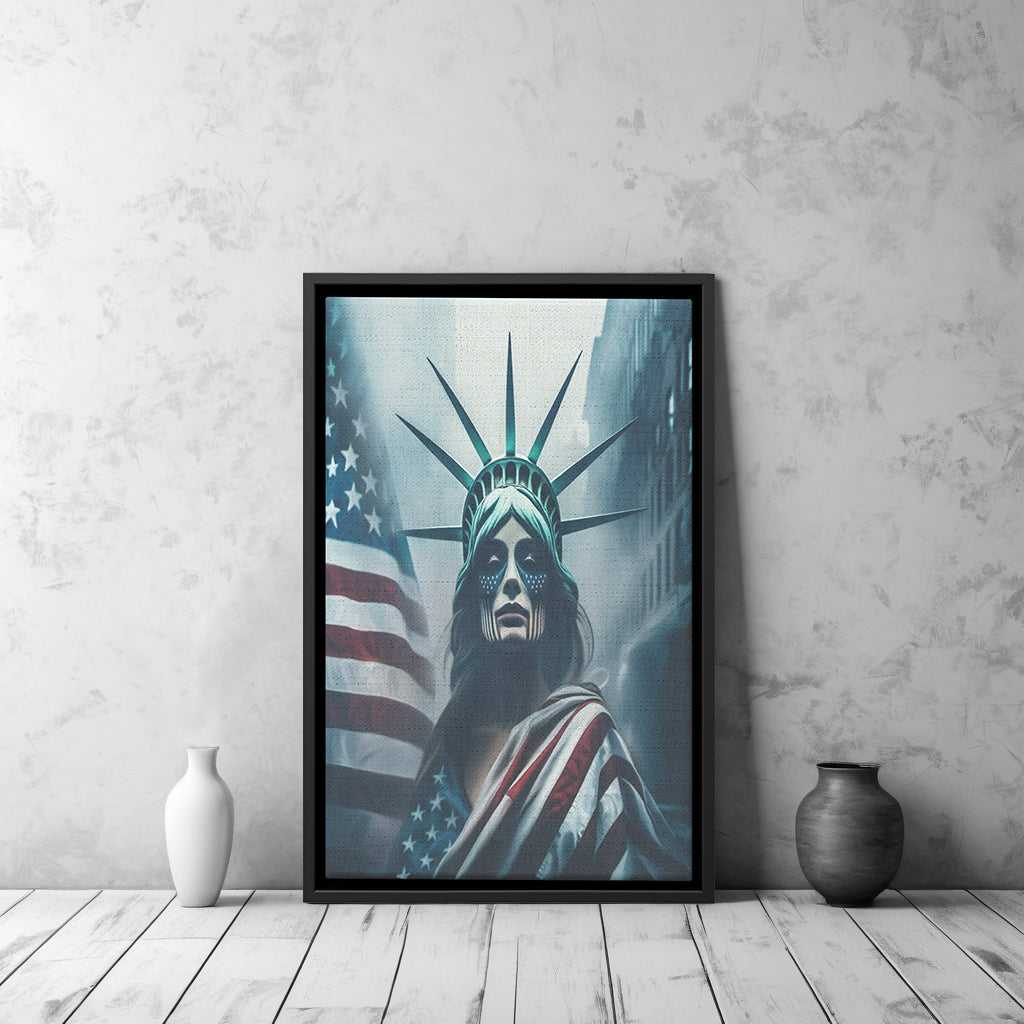 Lady "The Native" Liberty (Framed Canvas)