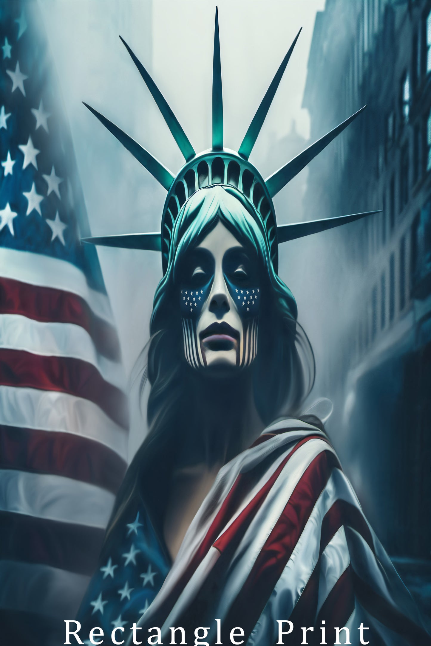 Lady "The Native" Liberty (Framed Canvas)