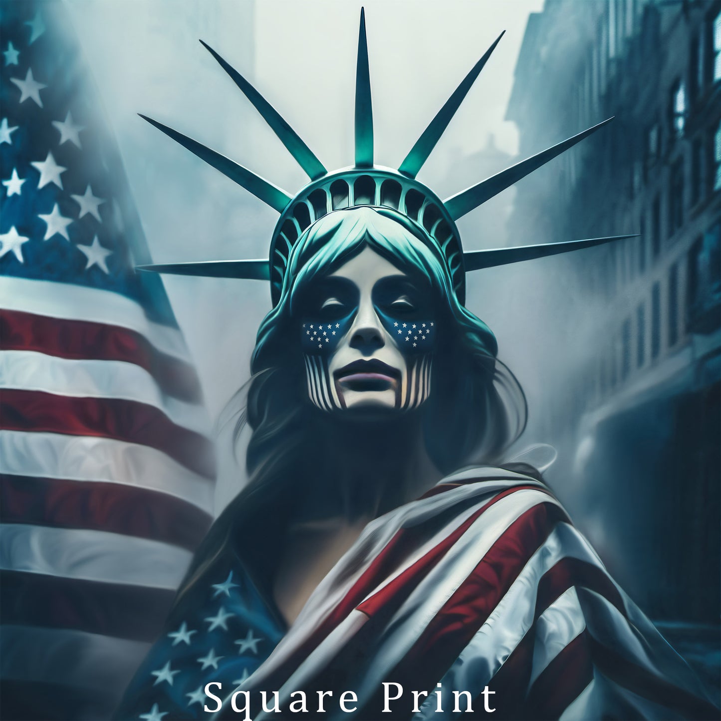 Lady "The Native" Liberty (Framed Canvas)