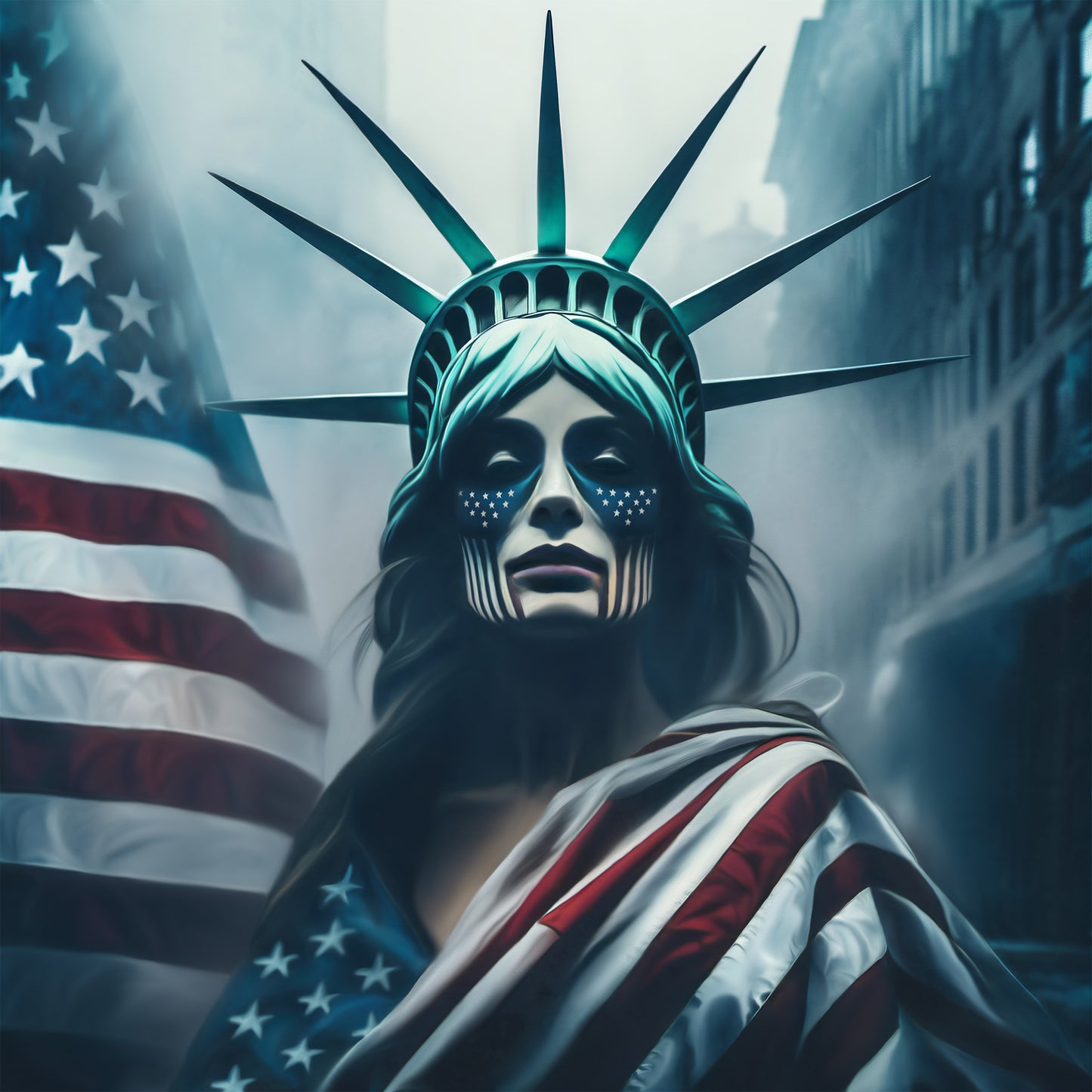 Lady "The Native" Liberty (Framed Canvas)
