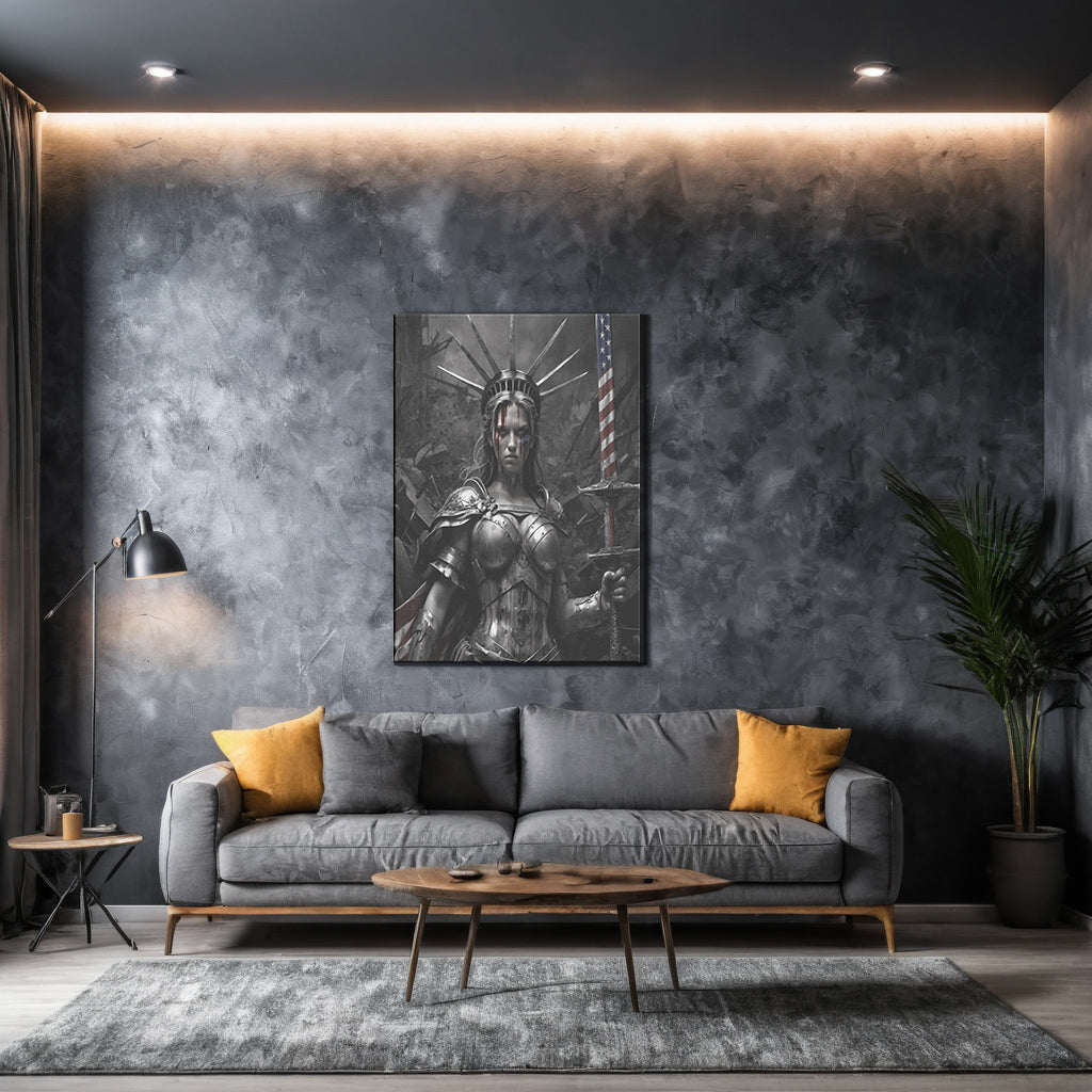 Lady "The Warrior" Liberty (Canvas Print)