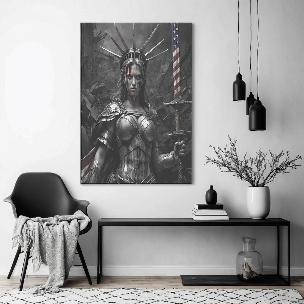 Lady "The Warrior" Liberty (Canvas Print)