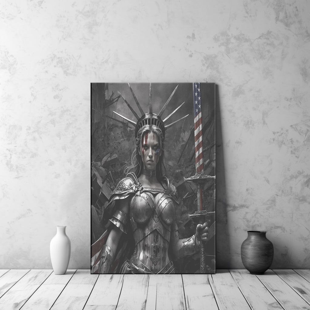 Lady "The Warrior" Liberty (Canvas Print)