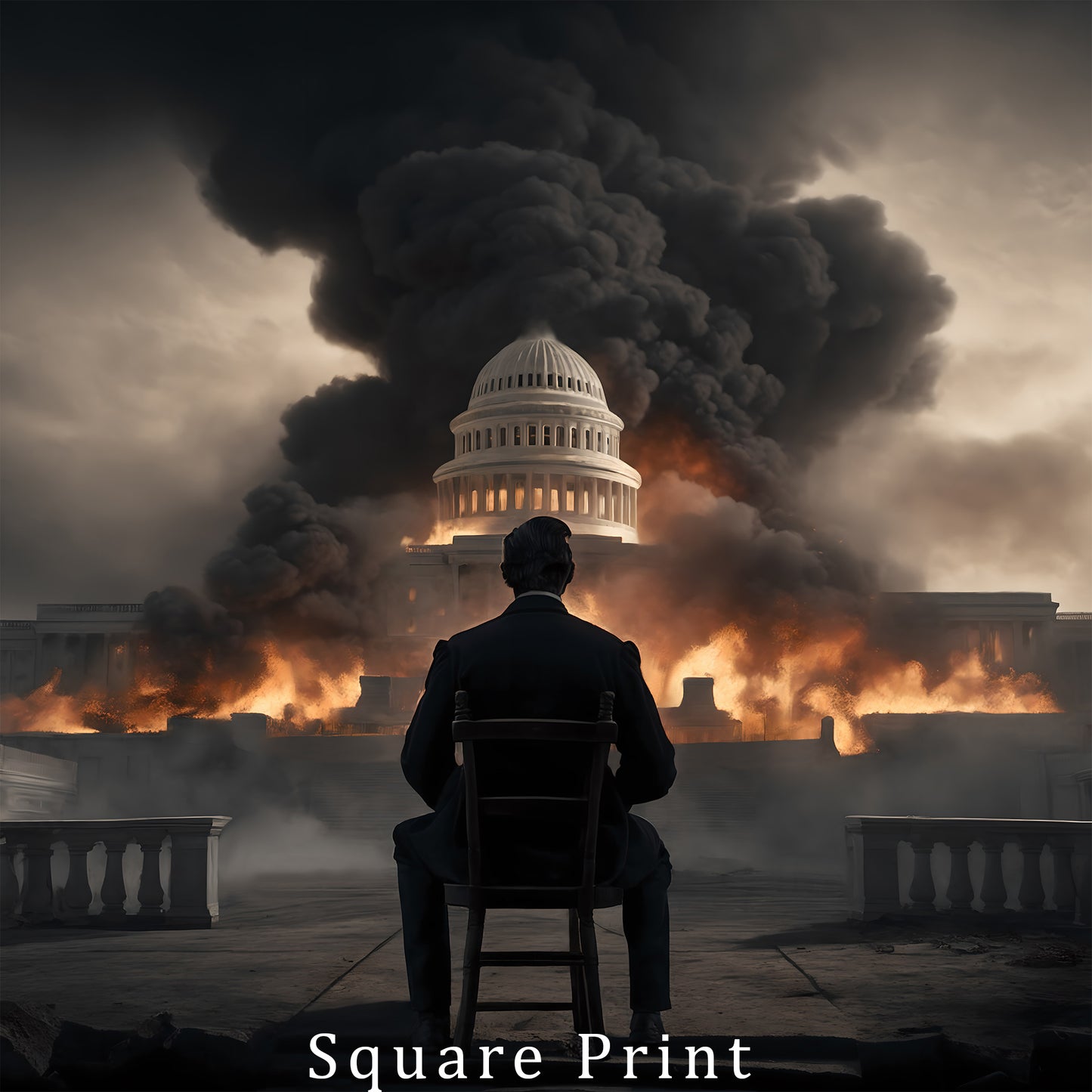 Abe Of Destruction. Canvas Print. squ