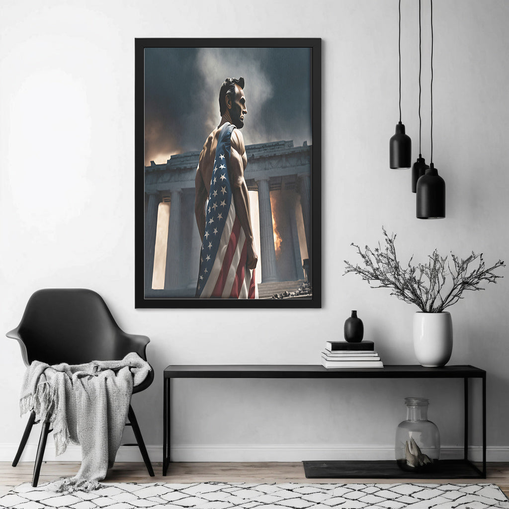 Abraham "Blue Steel" Lincoln (Framed Art)