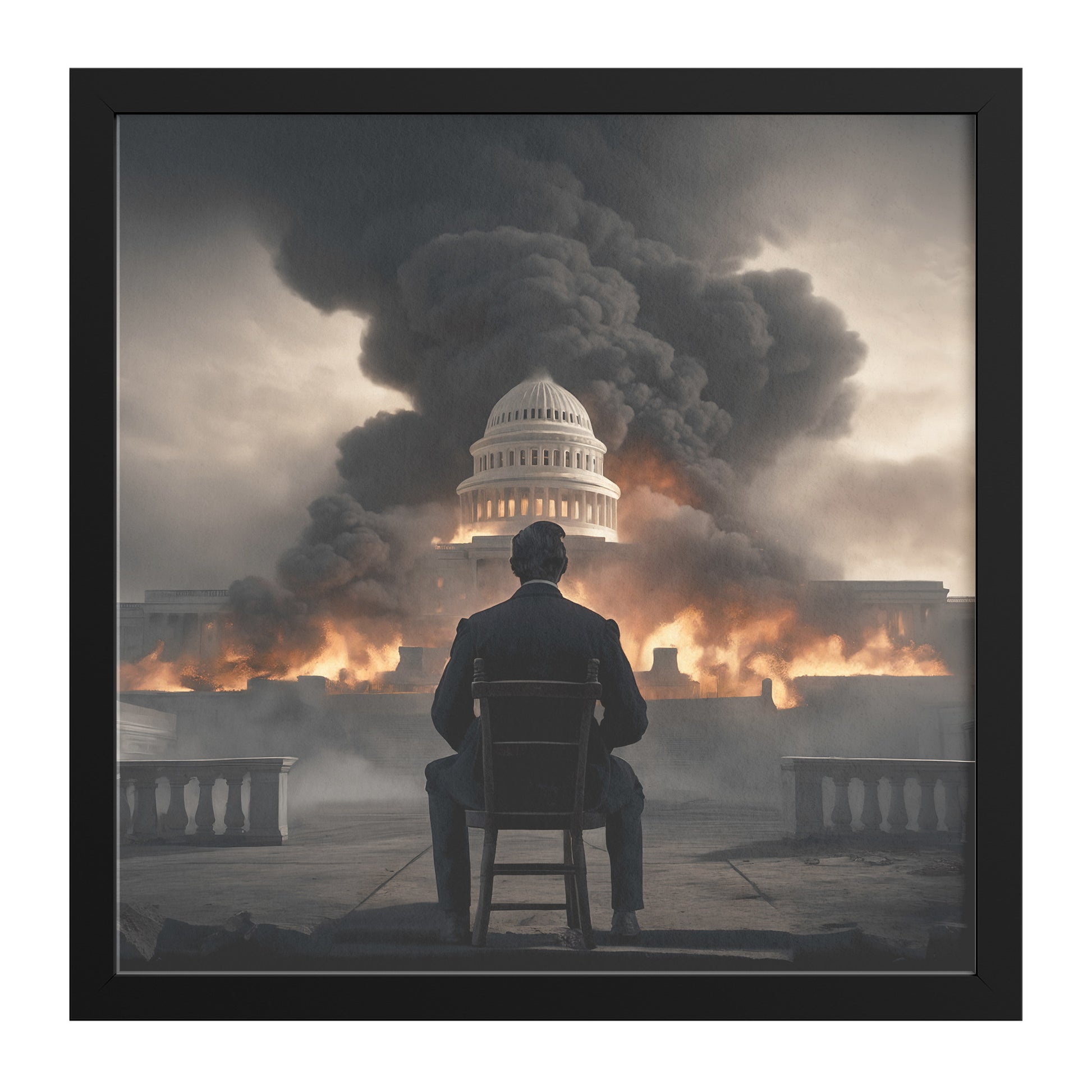 Abe Of Destruction. Canvas Print. mock4