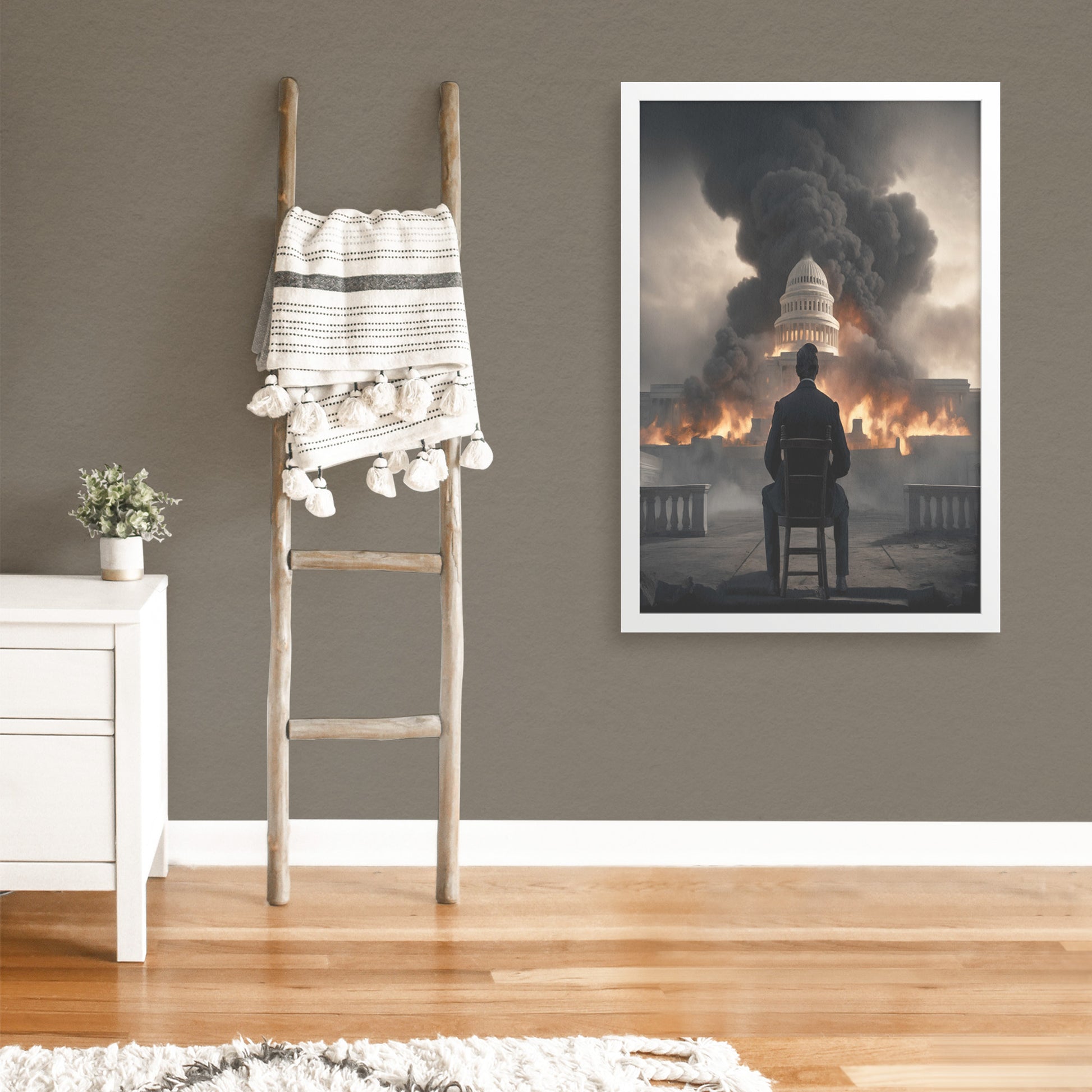 Abe Of Destruction. Canvas Print. mock6
