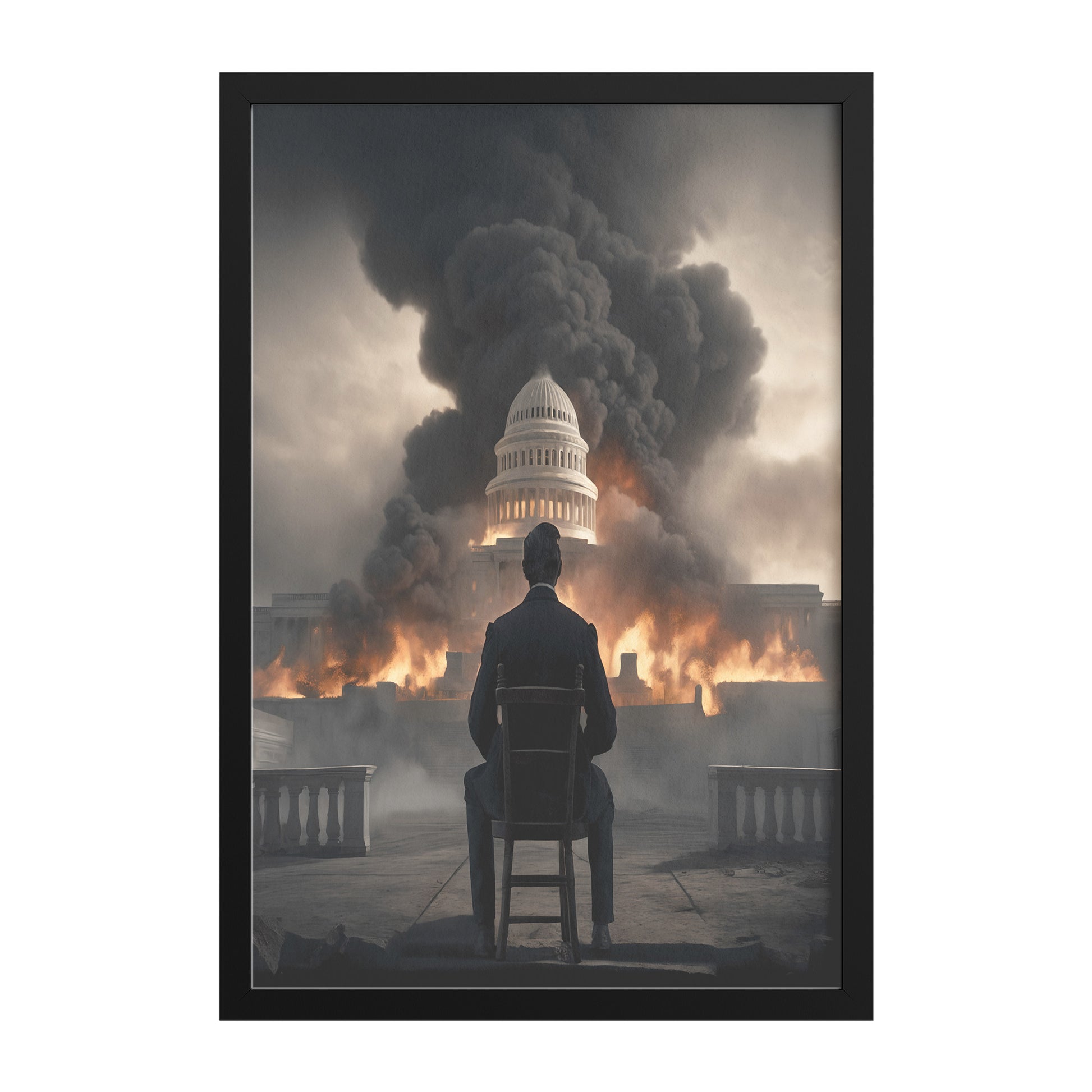 Abe Of Destruction. Canvas Print. mock3