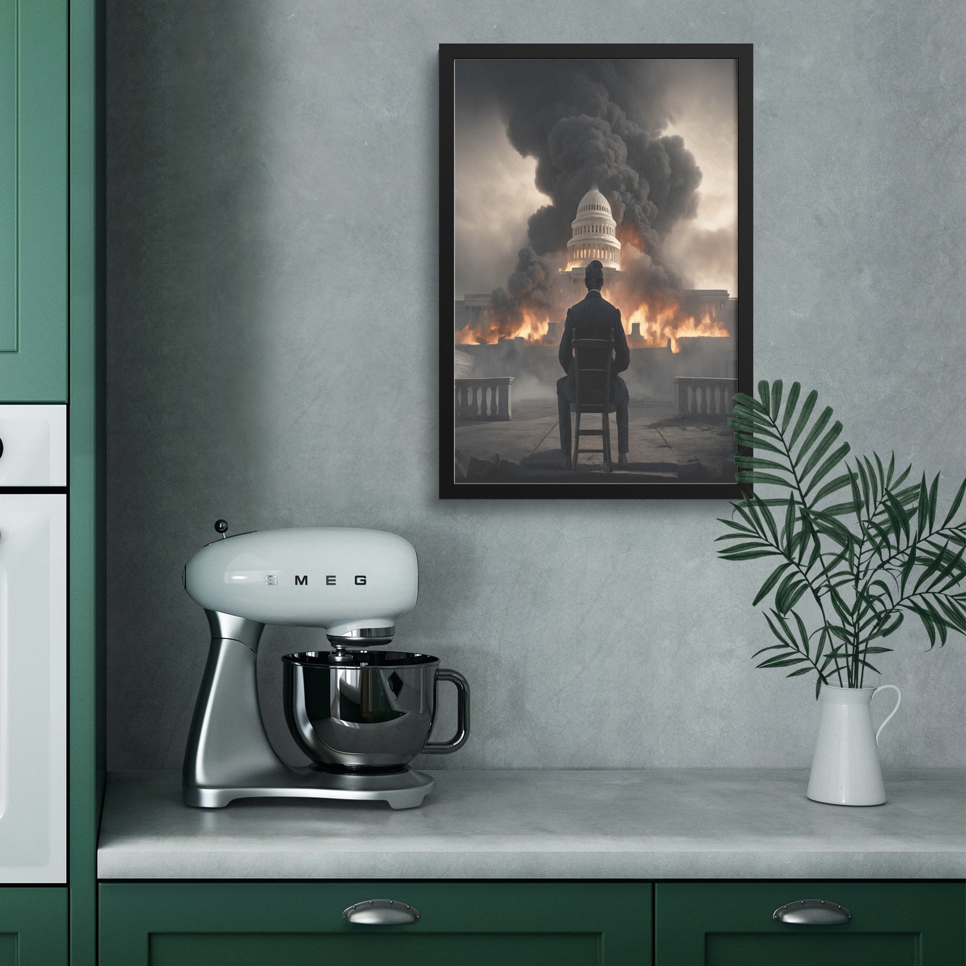 Abe Of Destruction. Canvas Print. mock5