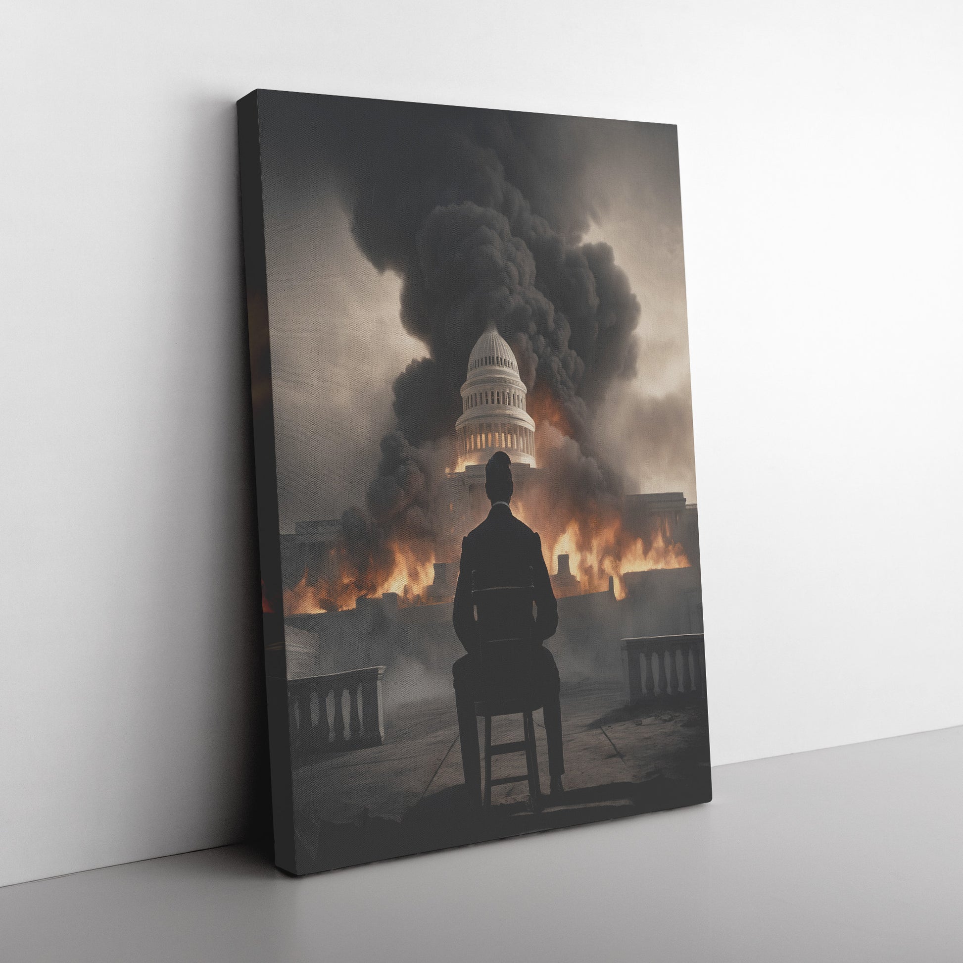Abe Of Destruction. Canvas Print. mock2