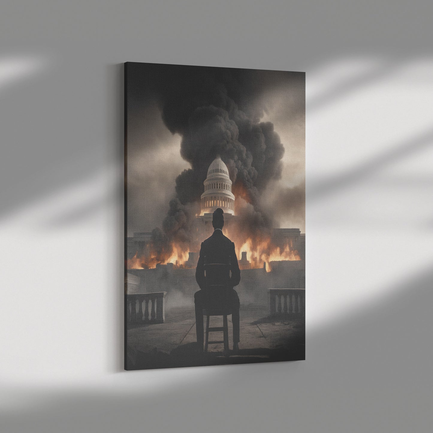 Abe Of Destruction. Canvas Print. mock3