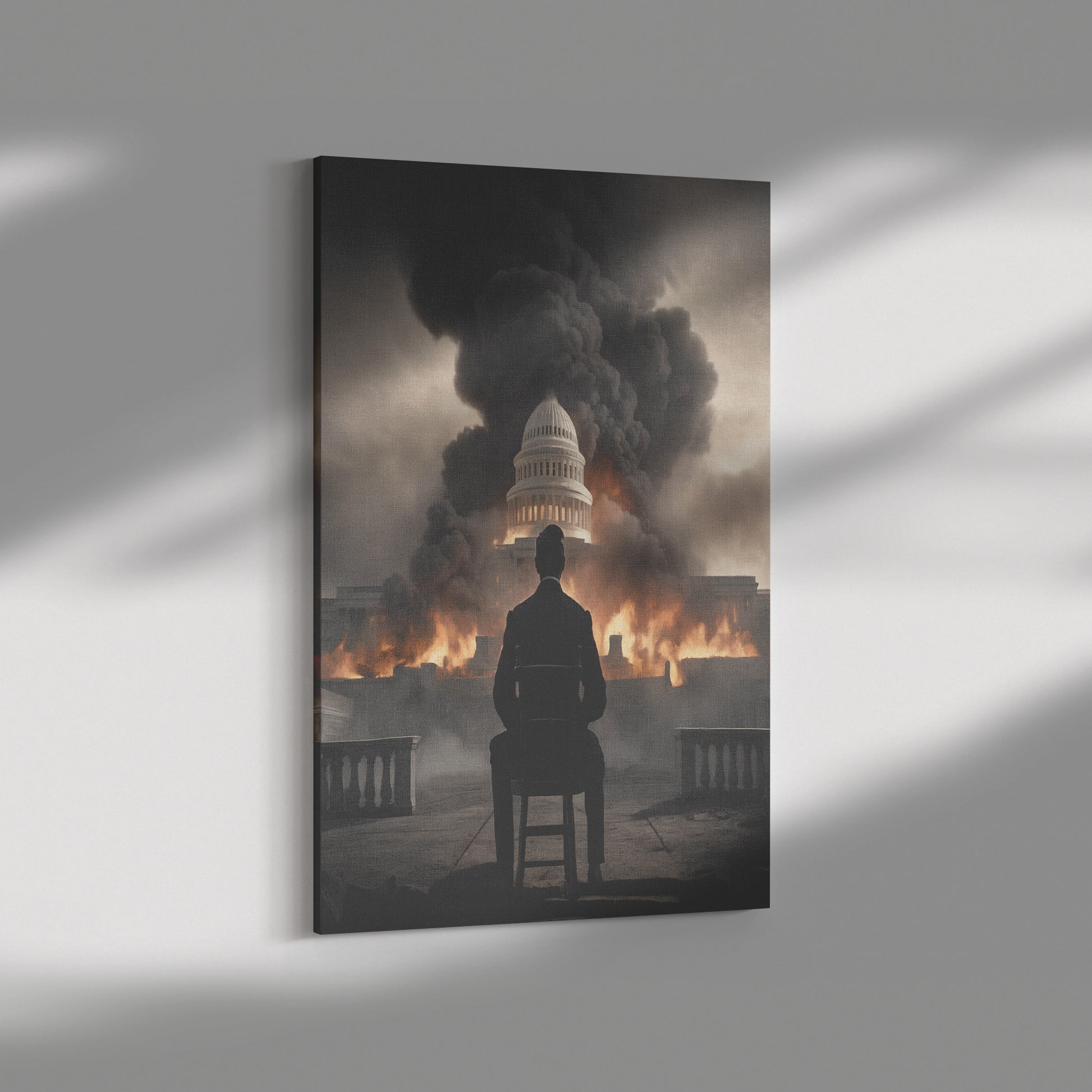 Abe Of Destruction. Canvas Print. mock3