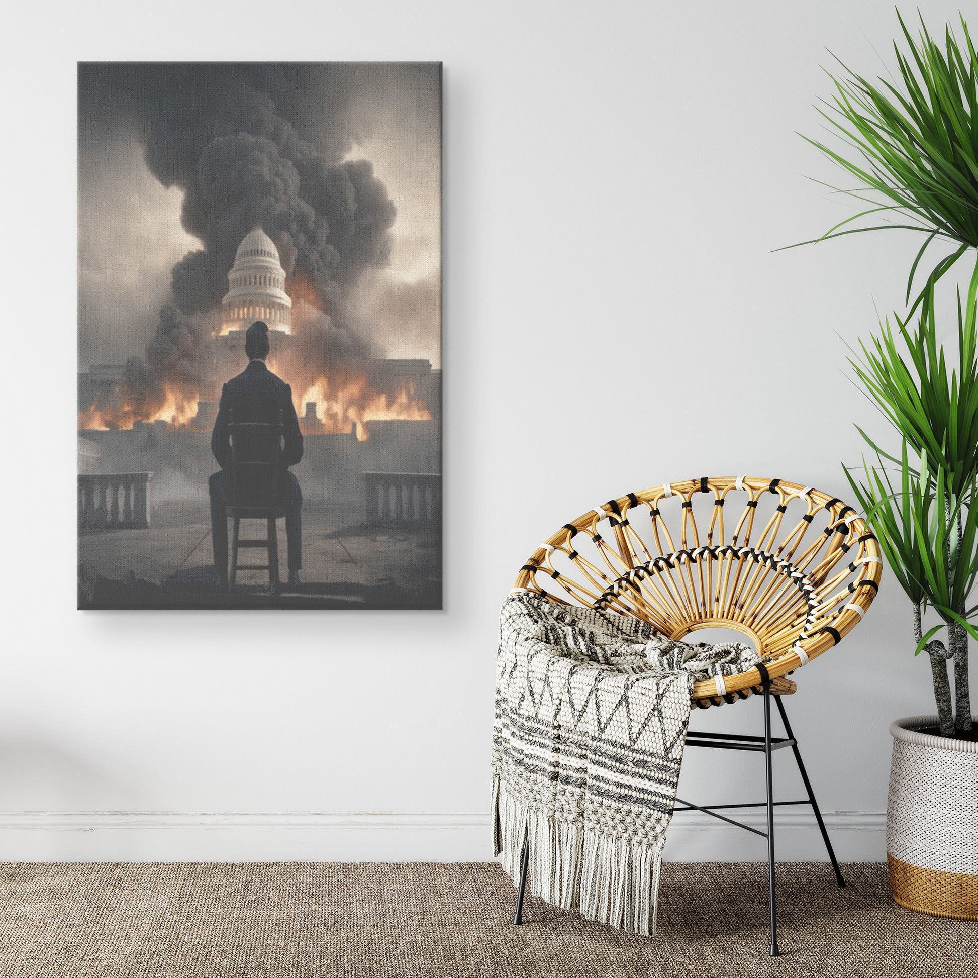 Abe Of Destruction. Canvas Print. mock4