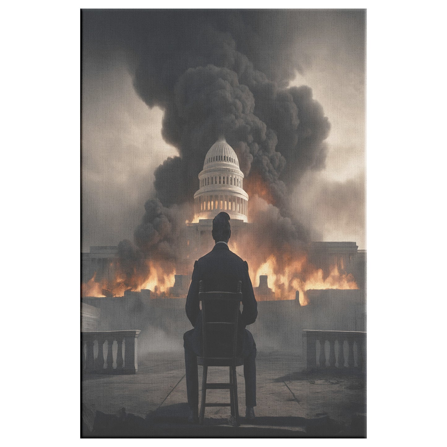 Abe Of Destruction. Canvas Print. mock1