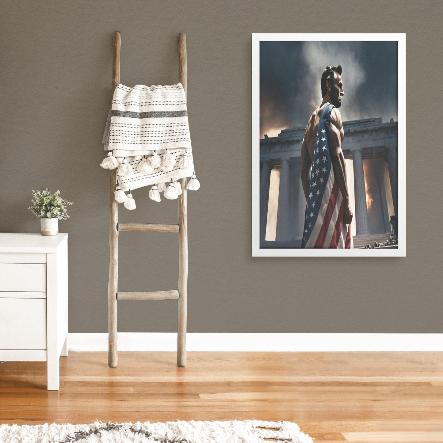 Abraham "Blue Steel" Lincoln. Canvas Print. Mock5