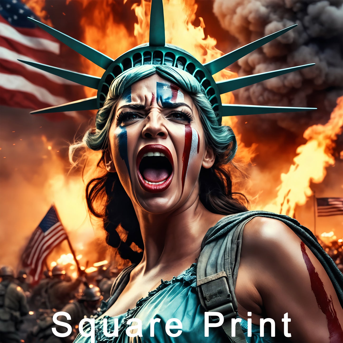 Lady "Freedom" Liberty. Canvas Print. squ