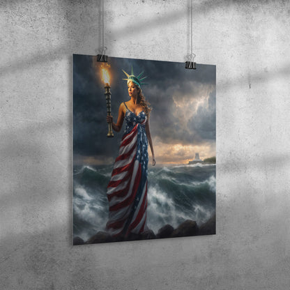 Lady "Beacon Of Hope" Liberty. Posters. Mock2