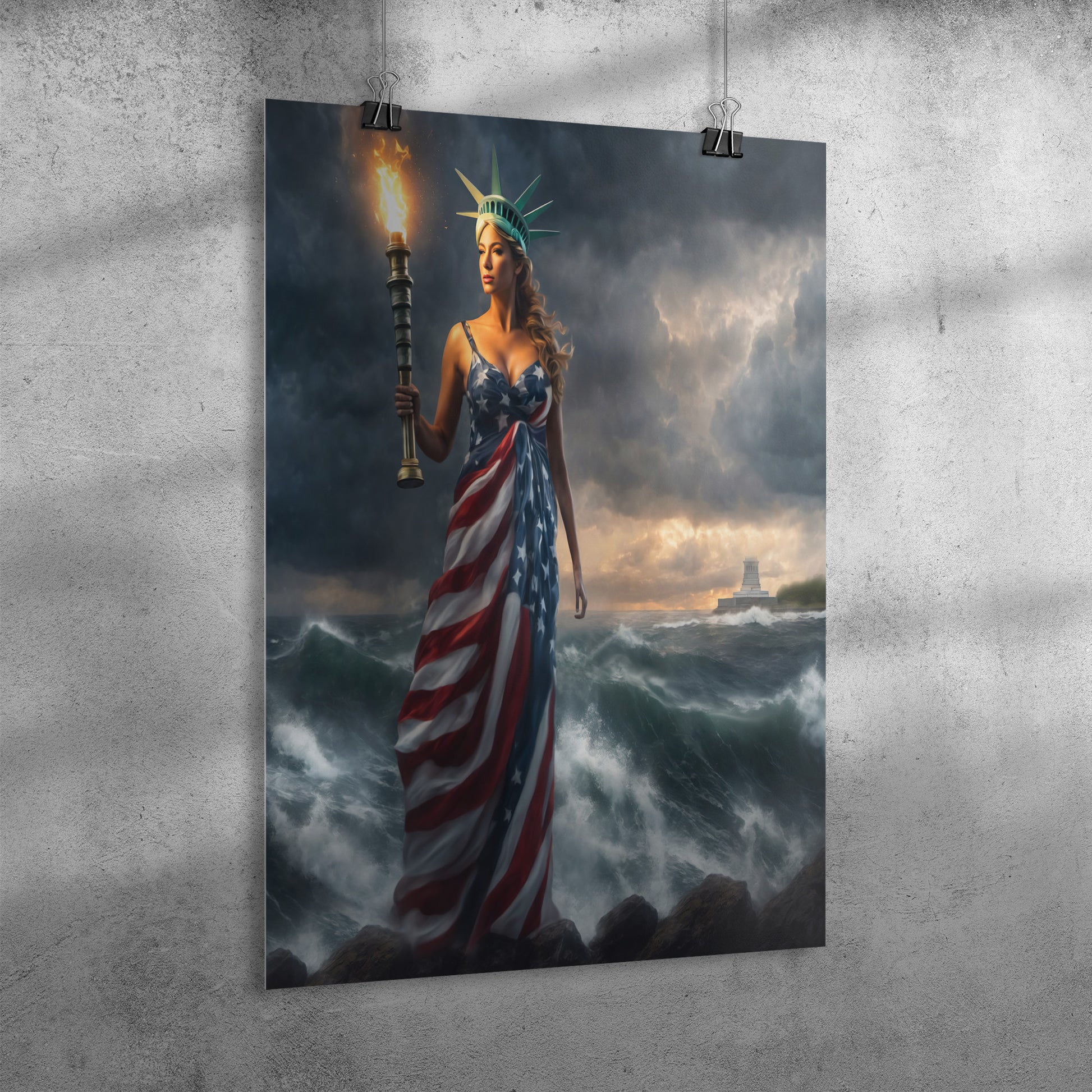 Lady "Beacon Of Hope" Liberty. Posters. Mock