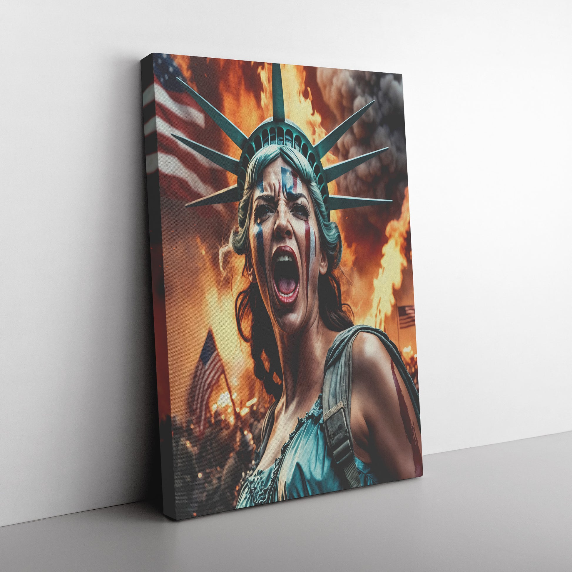 Lady "Freedom" Liberty. Canvas Print. Mock2