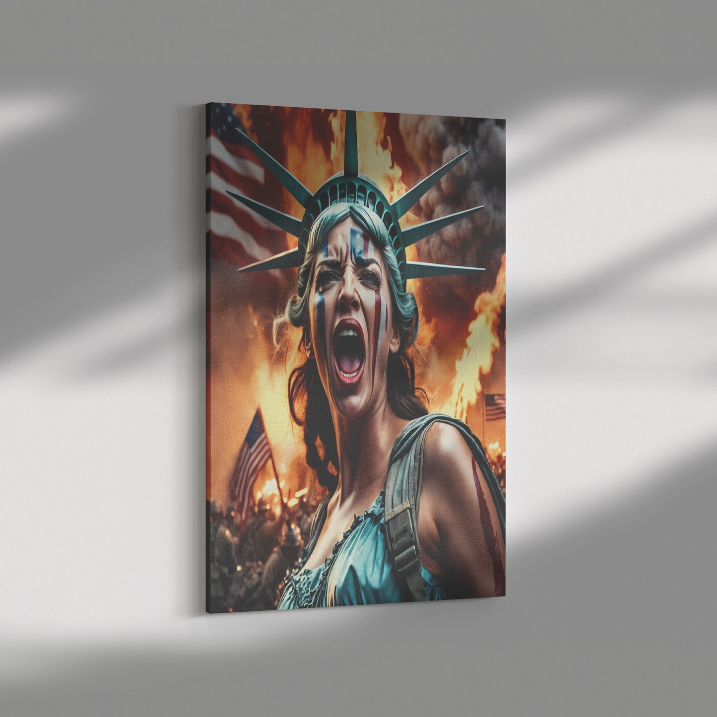 Lady "Freedom" Liberty. Canvas Print. Mock3