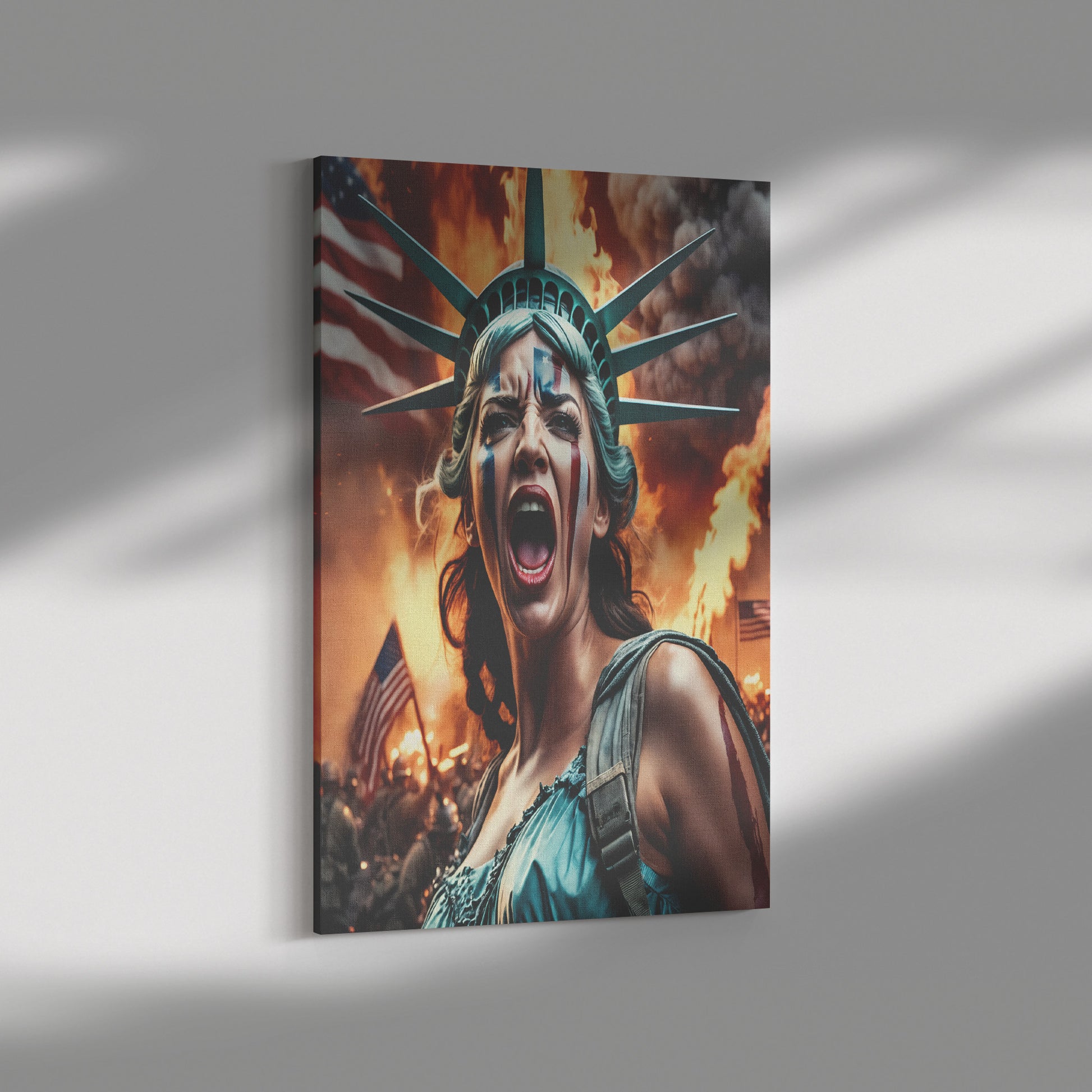 Lady "Freedom" Liberty. Canvas Print. Mock3