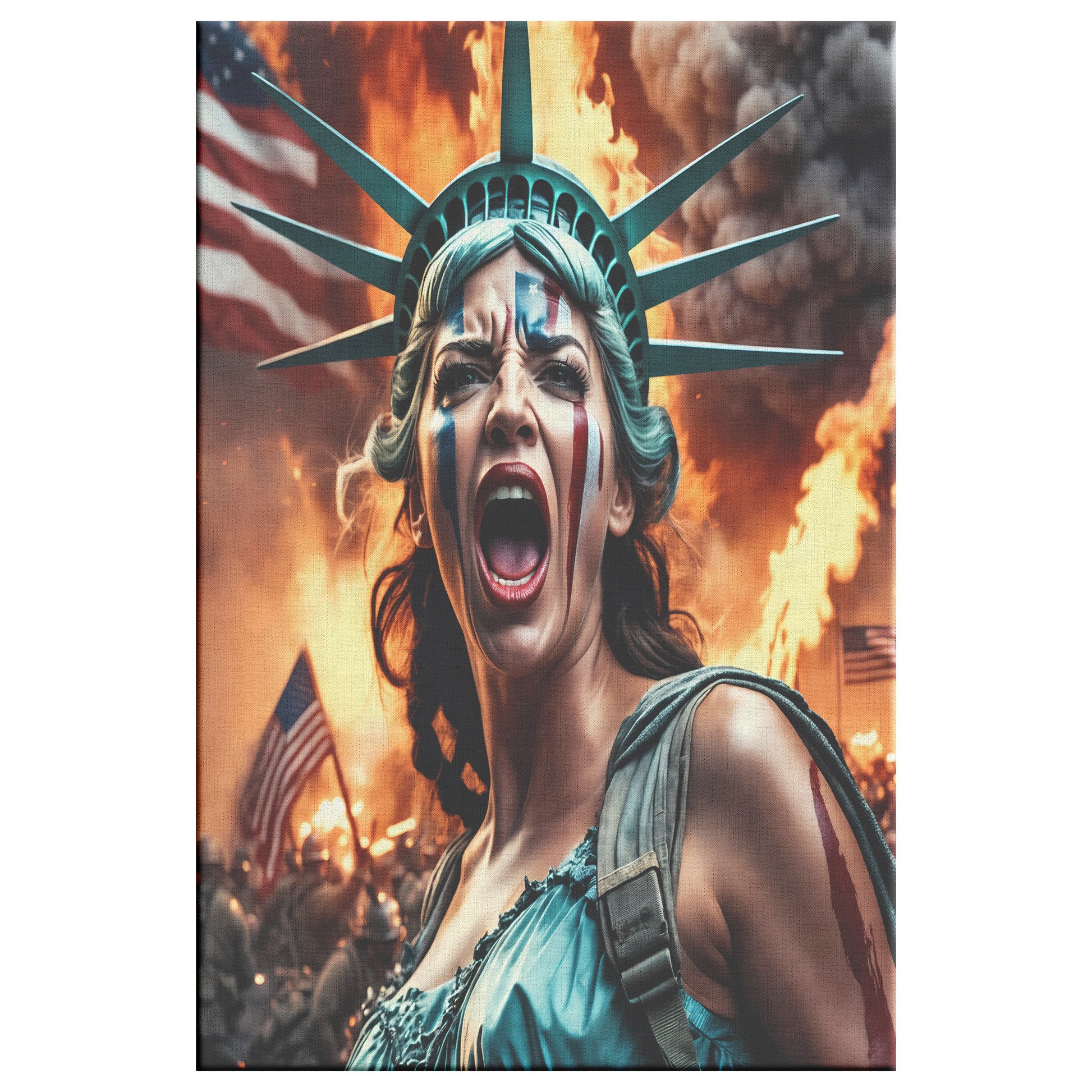 Lady "Freedom" Liberty. Canvas Print. Mock