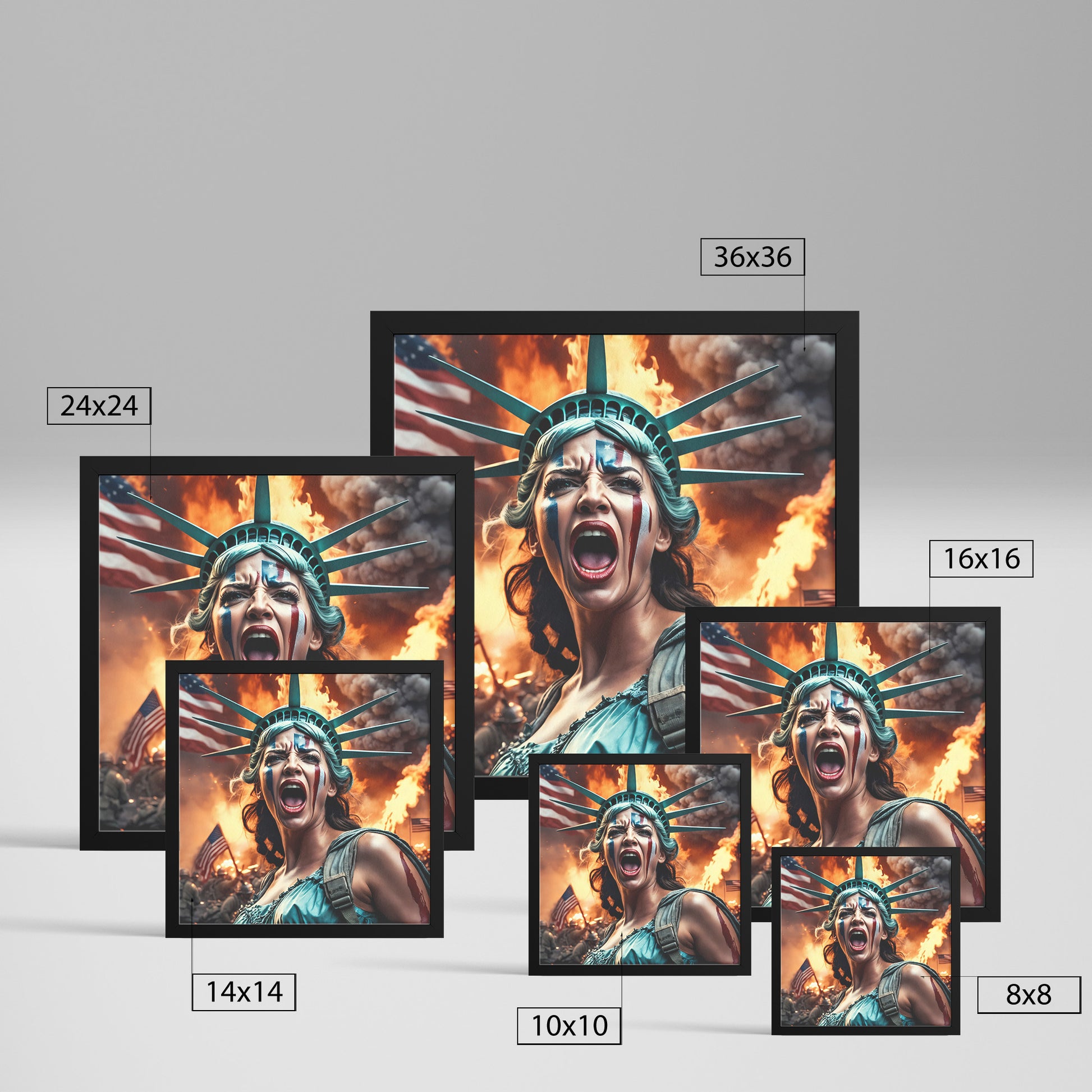 Lady "Freedom" Liberty. Canvas Print. Mock8