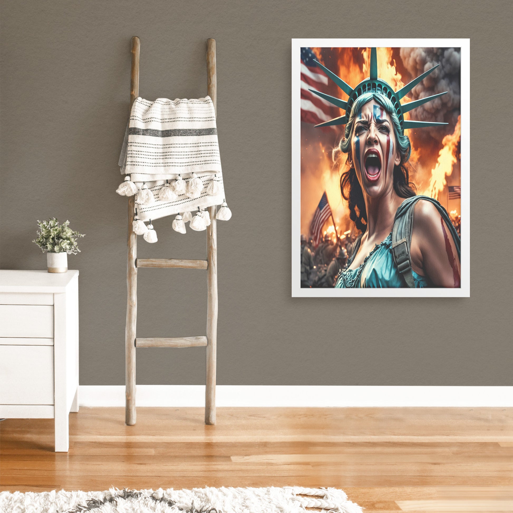Lady "Freedom" Liberty. Canvas Print. Mock3