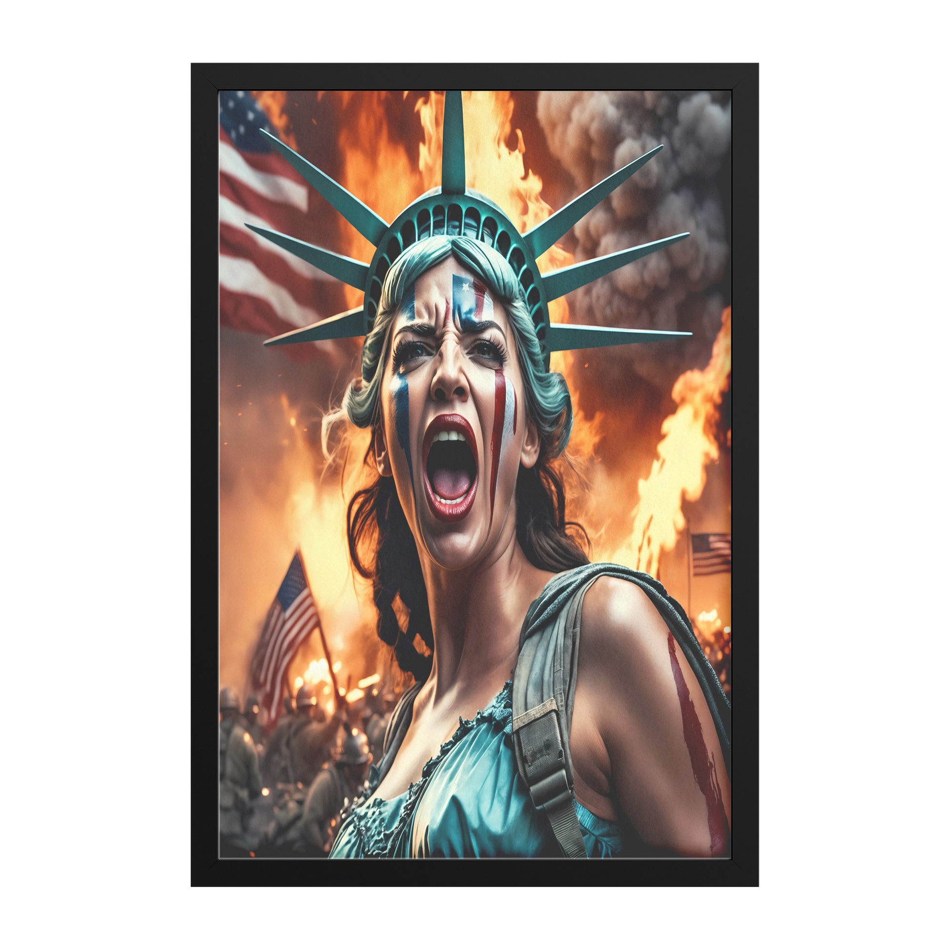Lady "Freedom" Liberty. Canvas Print. Mock