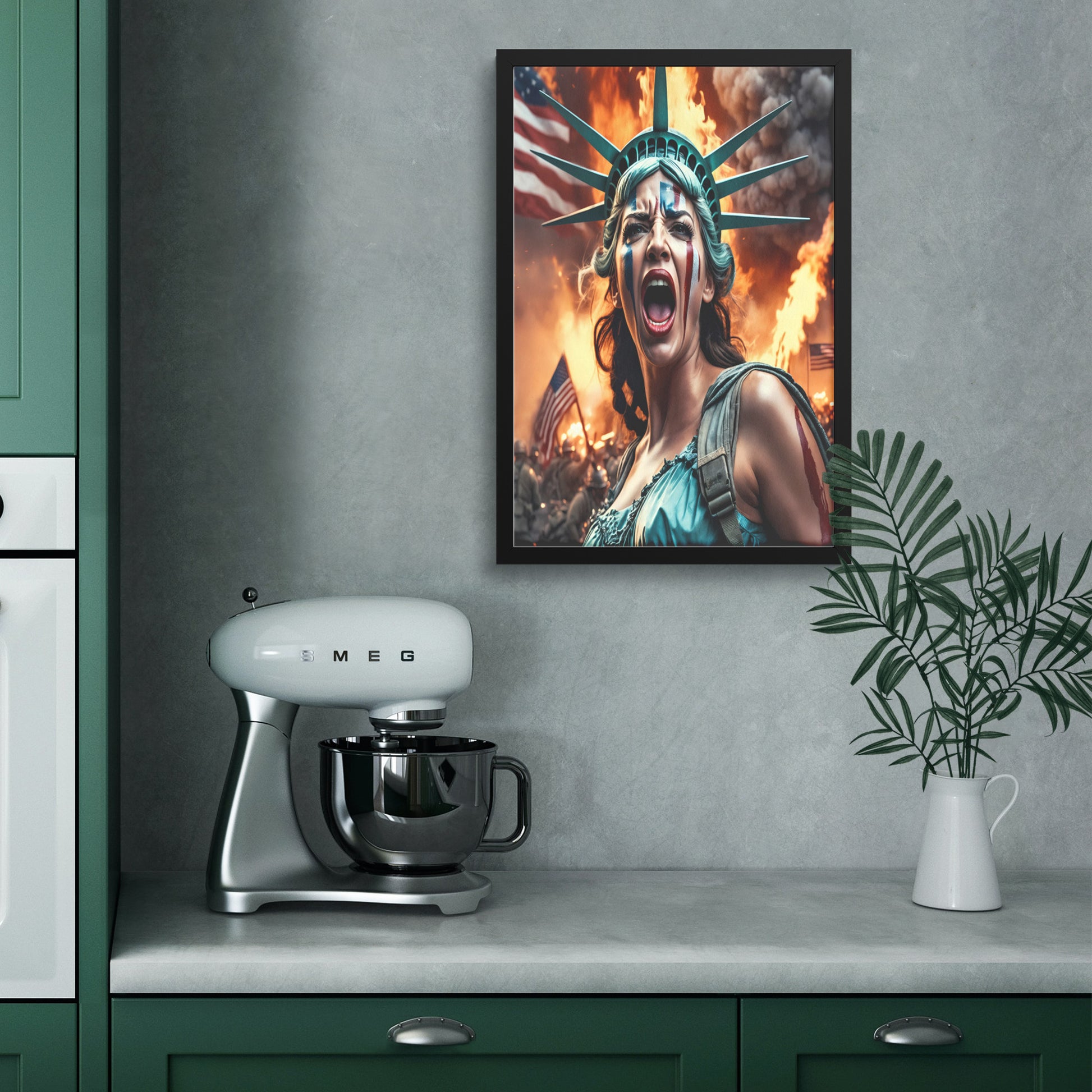 Lady "Freedom" Liberty. Canvas Print. Mock2