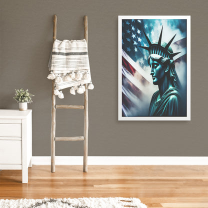 Lady Liberty Of Sorrow. Canvas Print. Mock8