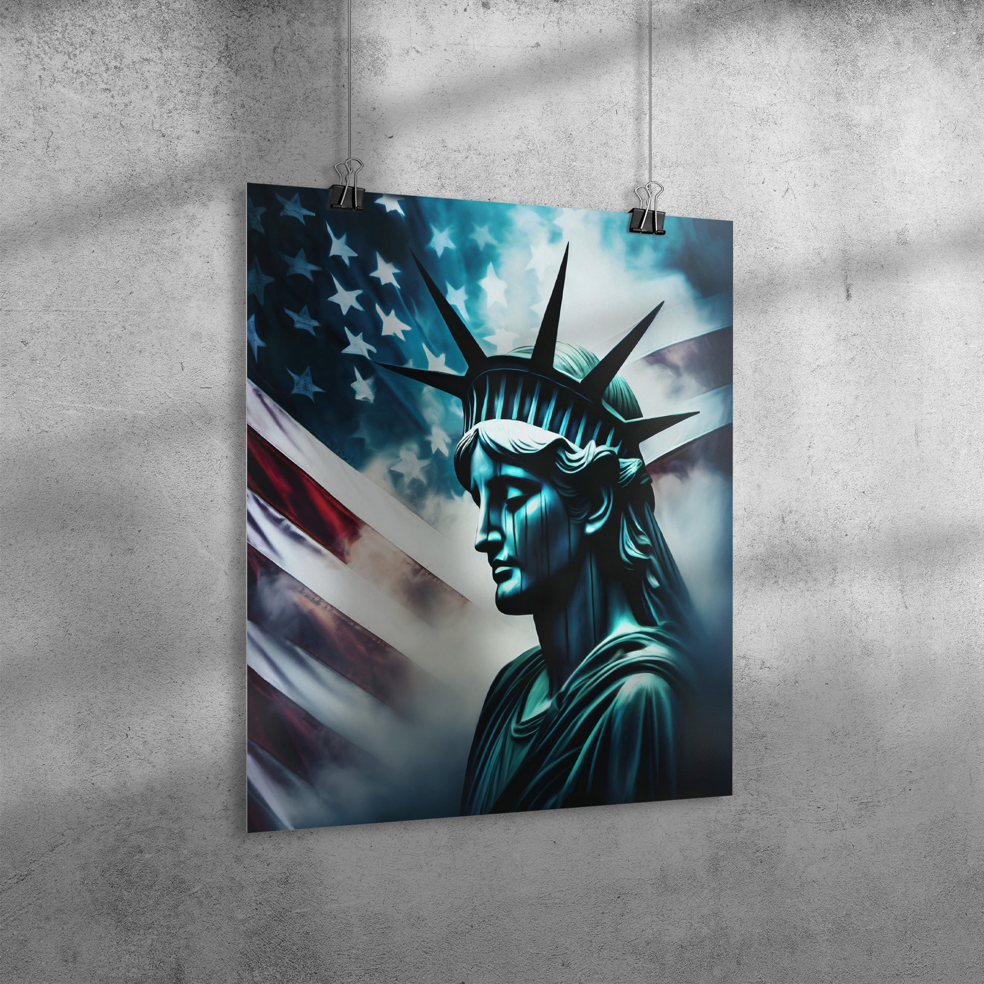 Lady Liberty Of Sorrow. Posters. Mock2