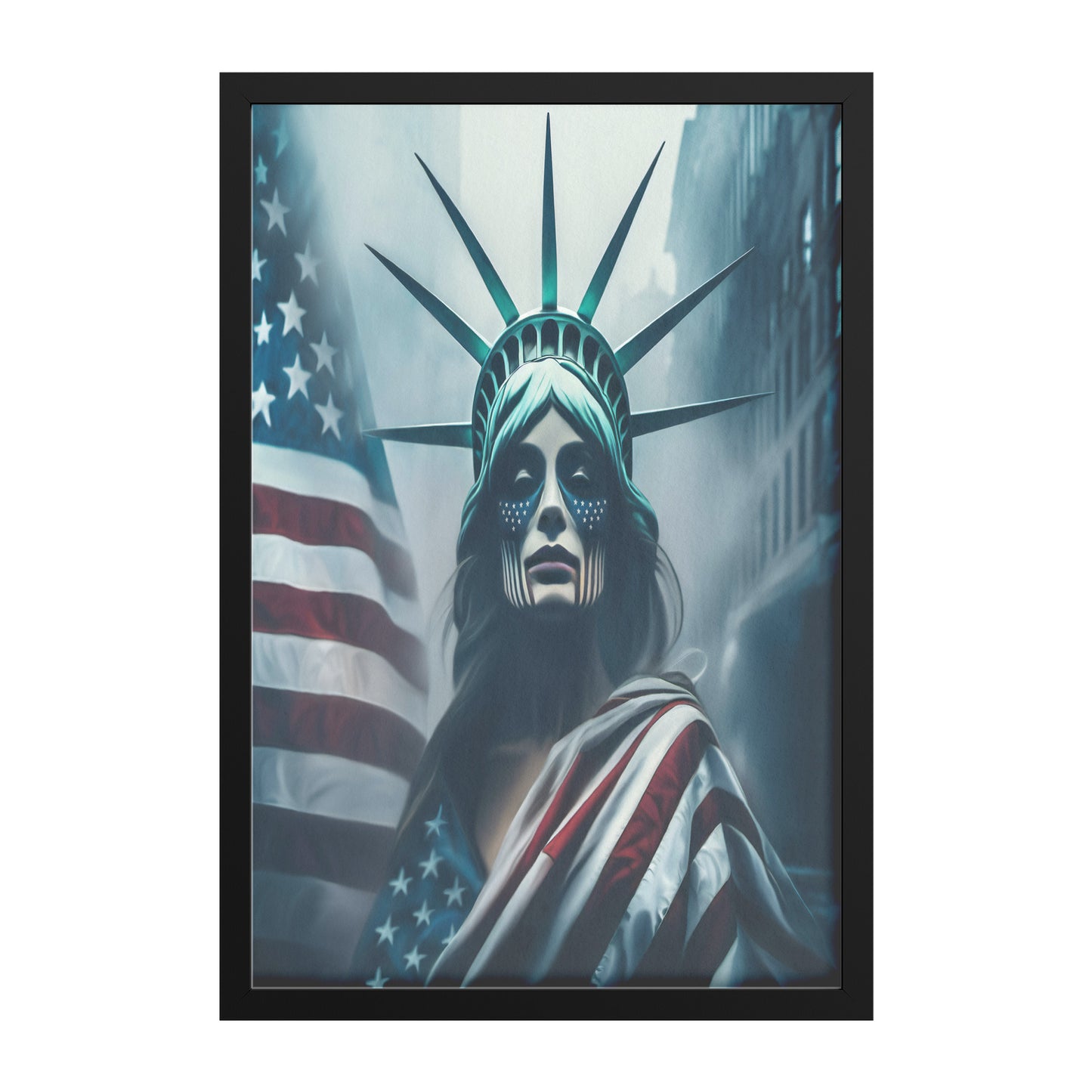 Lady "The Native" Liberty. Canvas Print. Mock3