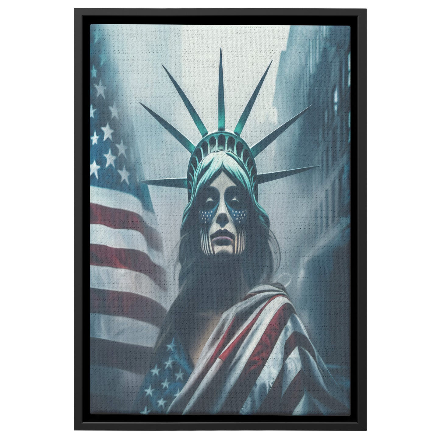 Lady "The Native" Liberty. Canvas Print. Mock3
