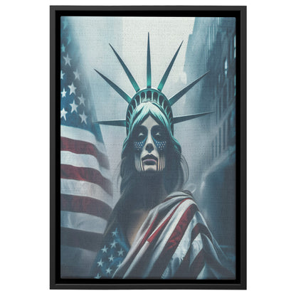 Lady "The Native" Liberty. Canvas Print. Mock3