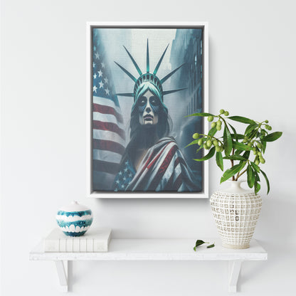 Lady "The Native" Liberty. Canvas Print. Mock4