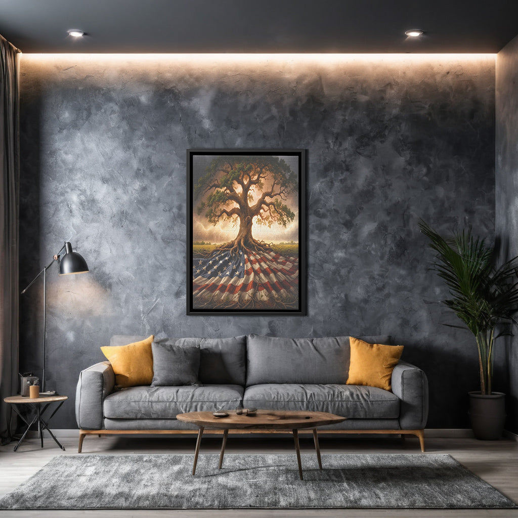 Tree Of Liberty (Framed Canvas)