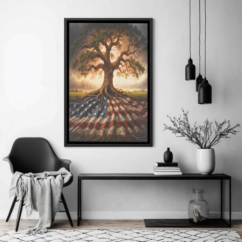 Tree Of Liberty (Framed Canvas)