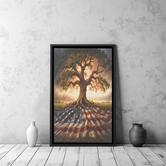 Tree Of Liberty (Framed Canvas)